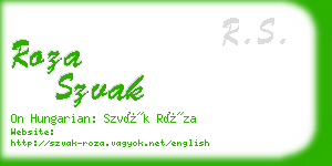 roza szvak business card